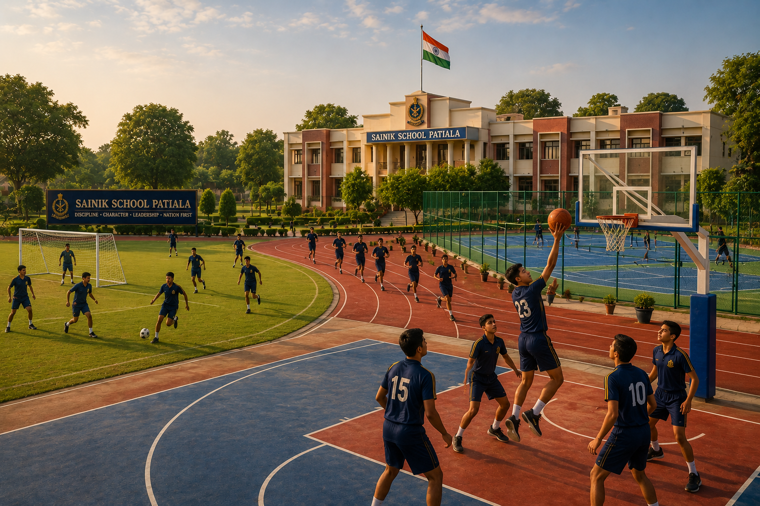 Sports facilities at Sainik School Patiala
